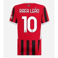 Fotballdrakt Dame AC Milan Rafael Leao #10 Hjemmedrakt 2024-25 Kortermet